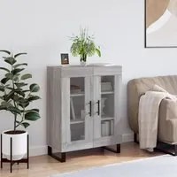 Credenza Grigio Sonoma 69,5x34x90 cm in Legno Multistrato 827818