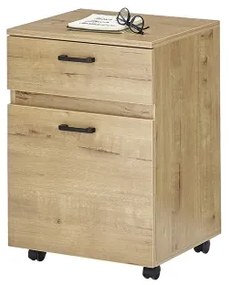 Cassettiera mobile per ufficio MIRANE, rovere