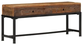 Mobile Porta Tv 110x30x46 İn Legno Massello Di Recupero /