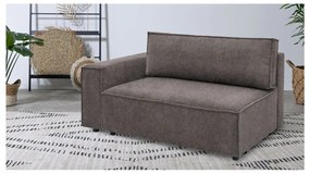 Modulo divano in velluto a coste marrone chiaro, angolo sinistro Nihad modular - Bobochic Paris