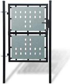 Cancello Per Recinzione Singolo Nero 100 X 225 Cm /