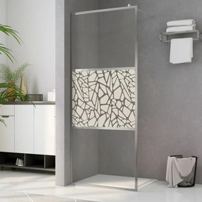 Parete per Doccia Walk-in in Vetro ESG Design Pietra 90x195 cm