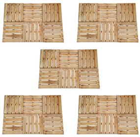Piastrelle Per Esterni 30 Pz 50x50 Cm İn Legno Marrone /