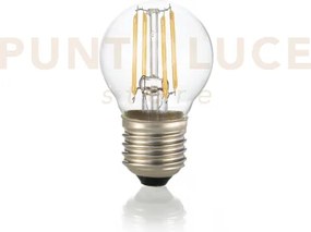 Lampadina attacco e27 in vetro trasparente sfera 4 w 400 lm 3000 k ...