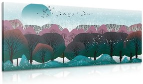 Quadro su tela – Design moderno della giungla