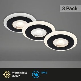 Briloner 7039-035 - SET 3x Lampada LED da incasso per bagni LED/5W/230V IP44