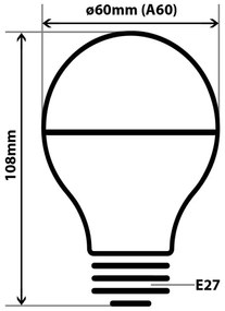Lampadina LED DECOR MIRROR A60 E27/8W/230V oro