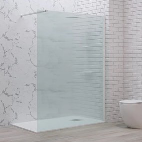 Parete walk in 120 cm vetro scanalato e profilo bianco | KW-100BFL - KAMALU