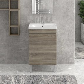 Mobile bagno 55cm a terra con lavabo incasso SV-55T - KAMALU