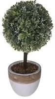 Set 3 Topiary Maggiorana Artificiale Altezza 26 cm Grigio