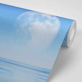Carta da parati autoadesiva – Luna sul mare