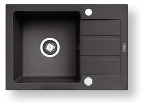 Pyramis 70166501 - Lavello cucina NEXT 62x44 cm granito nero opaco