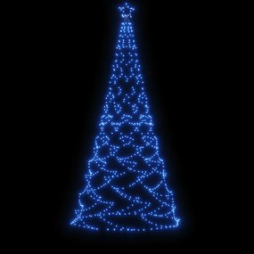 Albero di Natale con Palo in Metallo 500 LED Blu 3 m