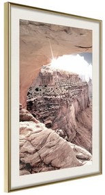 Poster  Beauty of the Canyon  Cornice Quadri Cornice d'oro con passe-partout, Larghezza x Altezza Home decor 20x30