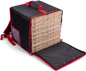 Zaino Borsa Termica Porta Pizze da asporto 10 Cartoni Safemi Fast 10 Nero...