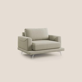 Dorian poltrona moderna in tessuto smacchiabile T05 panna