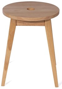 Sgabello colore naturale chiaro in legno di cauciù massiccio Club – Bonami Essentials