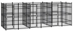 Gabbia per cani da esterno in acciaio 11,06 m²