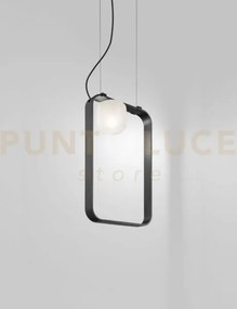 Groove sospensione 60 bianco sfumato antracite 1 luce attacco e14