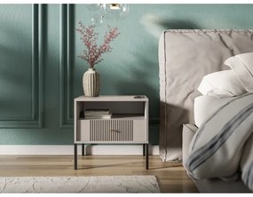 Comodino LUE beige/nero