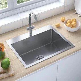 Lavello Da Cucina Lavorato A Mano İn Acciaio Inox /
