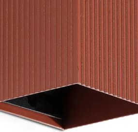 FARO 40537 - Applique SOLE 1xGU10/8W/230V color mattone ondulato quadrato