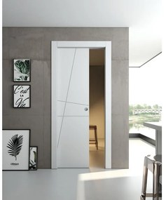Porta scorrevole Tolosa bianco L 70 x H 210 cm reversibile