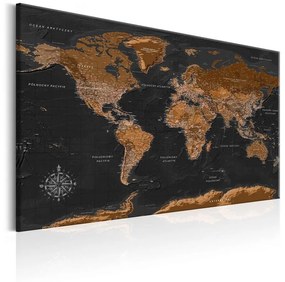 Quadro Brown World Map (PL)