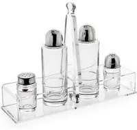 Set olio, aceto, sale e pepe Iplex plexiglass trasparente