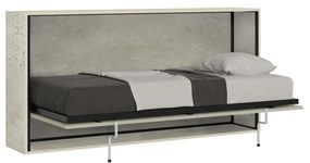 Letto a scomparsa singolo orizzontale Kando con materasso, Cashmere / Non incluso
