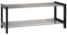 Scarpiera nera in legno di pioppo Padova - House Nordic