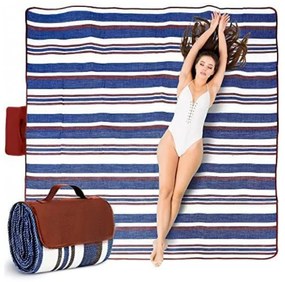 Coperta da picnic con motivo a righe 200 x 145 cm