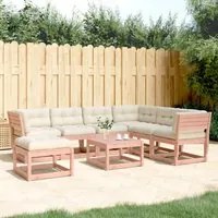 Set Divani Giardino 7 pz con Cuscini Legno Massello di Douglas 3216933