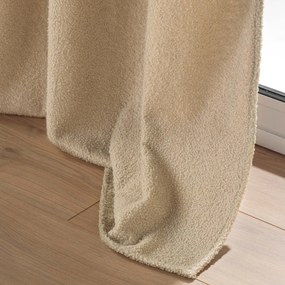 Tenda bouclé beige 140x240 cm Wooly - douceur d'intérieur