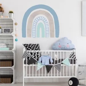 Adesivo murale arcobaleno in colori blu per ragazzi | Inspio