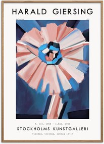 Poster incorniciato in legno di quercia Ballerina