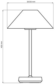 Lampada da tavolo LED dimmerabile SERENGETI LED/3,4W/5V USB 3600 mAh IP44 nero