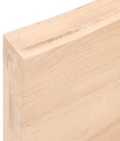 Ripiano a parete 80x60x6 cm legno massello rovere non trattato