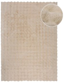 Tappeto in pelliccia sintetica crema 120x170 cm Waffle Faux Fur - Flair Rugs