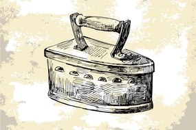 Carta da parati – Ferro da stiro retrò