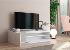 Mobile Porta TV Basso 155x40x36 Con Vano Decoder Bianco Laccato Lucido Daiquiri