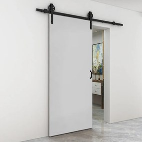 Porta scorrevole sinistra Smoke in legno grigio, L 92.5 x H 211.5 cm, con binario Rodeo