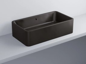 Cielo Shui Lavabo 75x42 da appoggio rettangolare con troppo pieno in ceramica lavagna