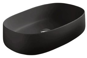 Lavabo D'Appoggio 55x35 Cm The ArtCeram "Cognac" Nero Opaco