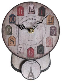 Orologio da Parete DKD Home Decor Pendolo Ferro Legno MDF (14 x 5 x 19 cm)