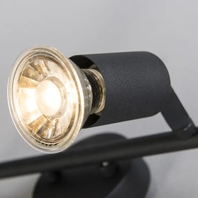 Faretto industriale nero orientabile a 2 luci - Jeany