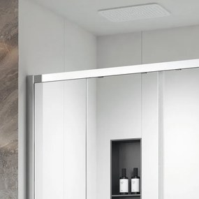 Porta doccia doppio scorrevole 160cm altezza 200cm finitura cromo| KZ6000 - KAMALU