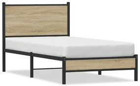 Giroletto Senza Materaso İn Metallo Rovere Sonoma 90x200 Cm /