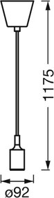 Osram - Cavo di alimentazione PENDULUM BELL 1xE27/15W/230V nero