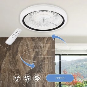 Plafoniera LED con ventilatore GEMMA LED/37W/230V bianco + +TC